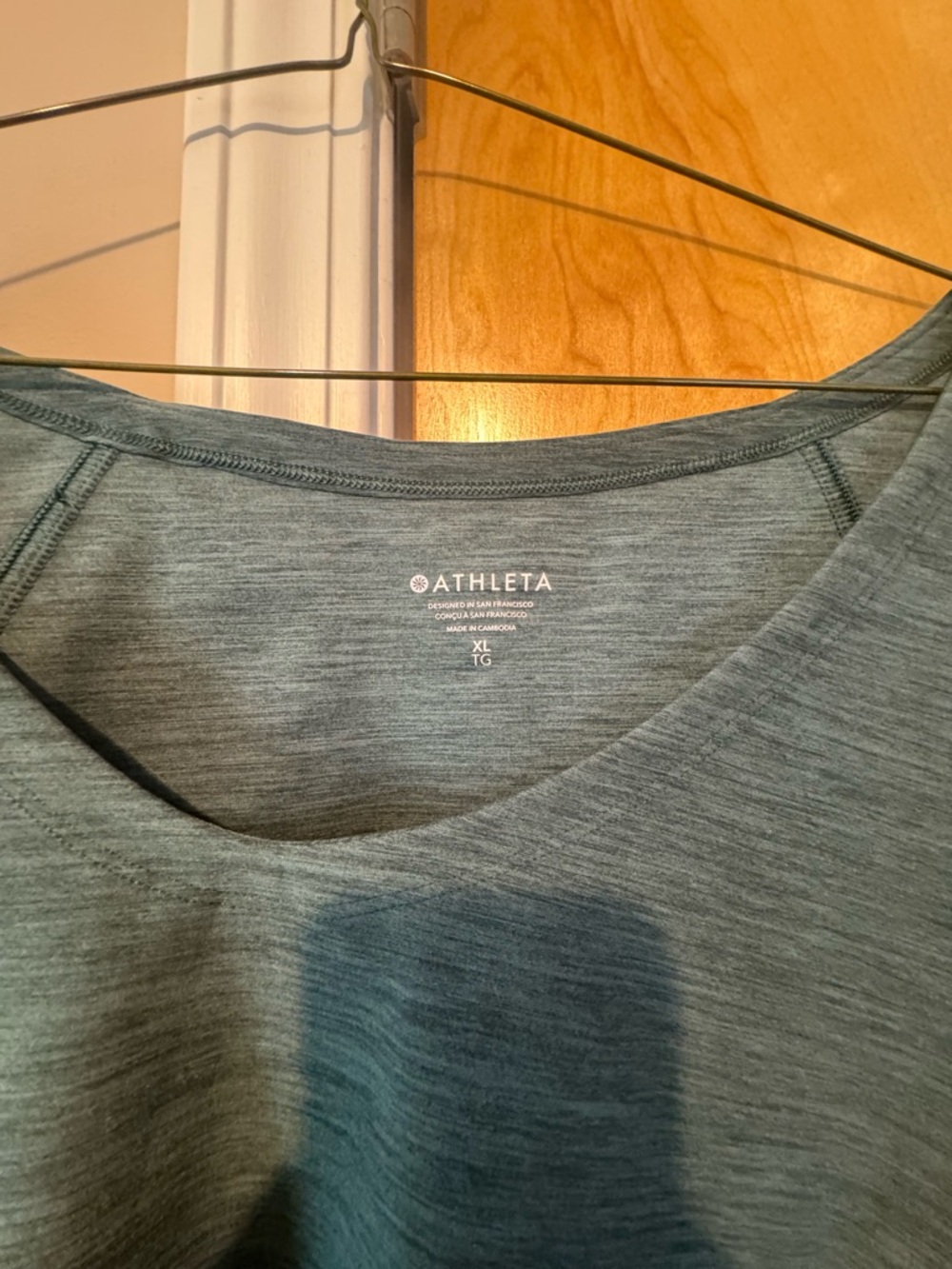 Athleta Softluxe Long Sleeve Top in Heathered Teal Green